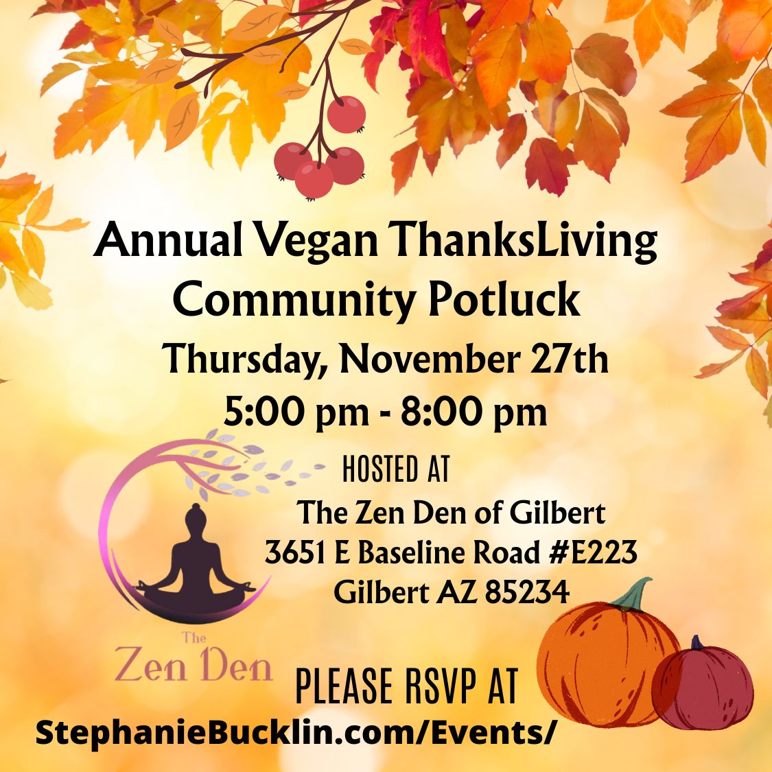 16th Annual Vegan ThanksLiving Community Potluck 2025