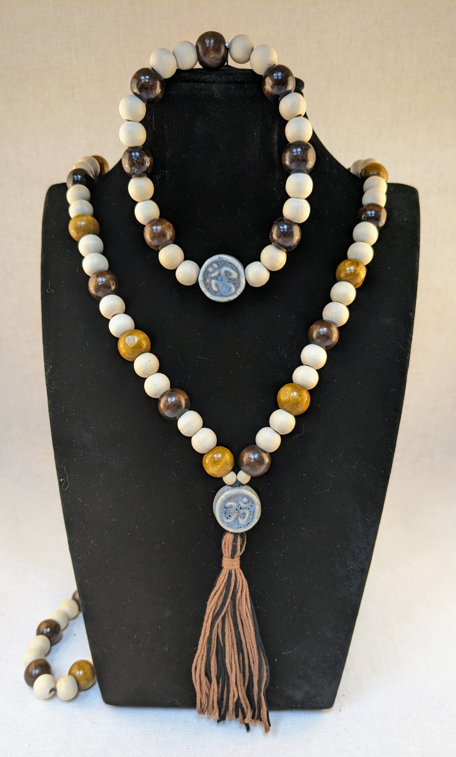 Wood Mala Necklace Set
